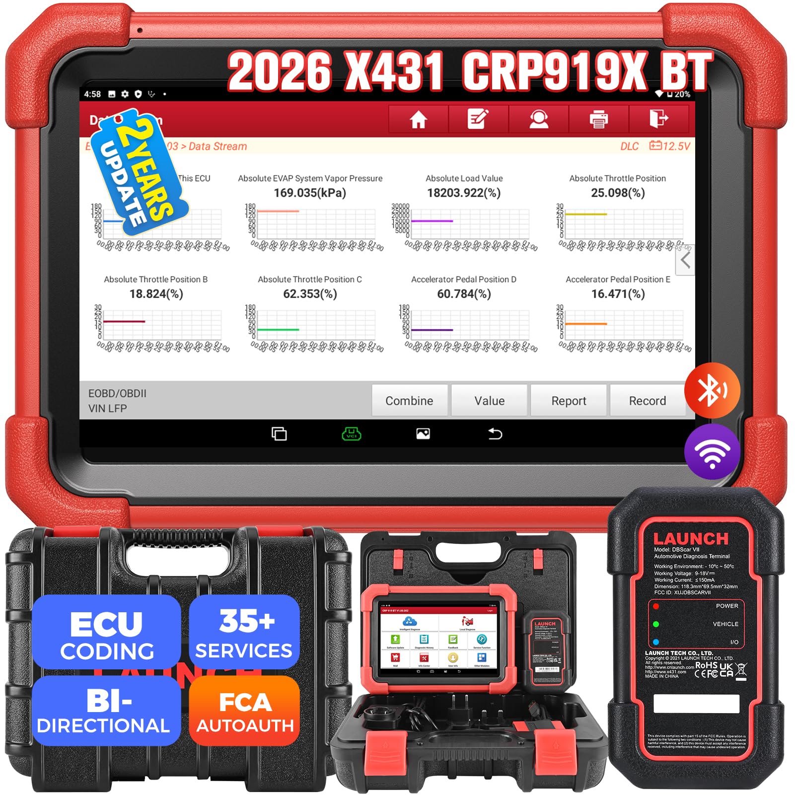 Obd2 Scanner Bidirectional Launch X431 - LAUNCH X431 CRP919XBT Scanner OBD2 sans