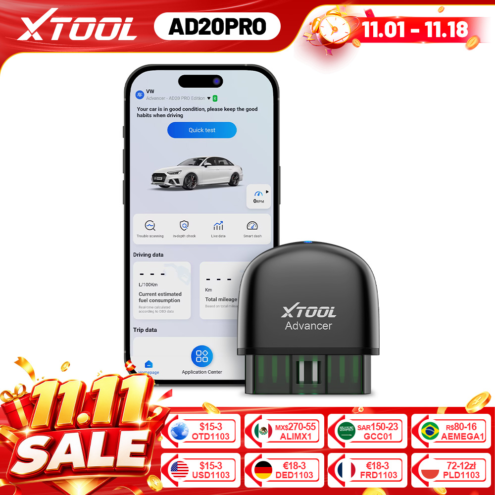 Obd2 Scanner Bluetooth Android - XTOadvocate-Outil de Diagnostic de Voiture AD20