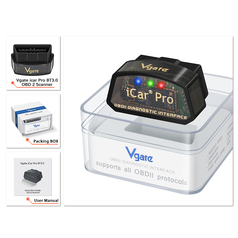 Obd2 Scanner Bluetooth Android - Vgate iCar Pro ELM327 V2.3, outil