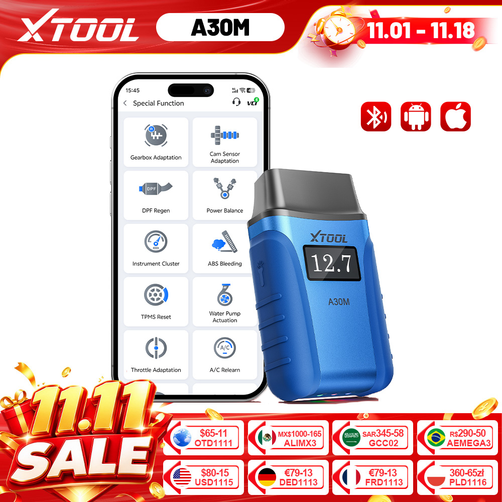 Obd2 Scanner Bluetooth Android - XTOOL A30M, outil de diagnostic OBD