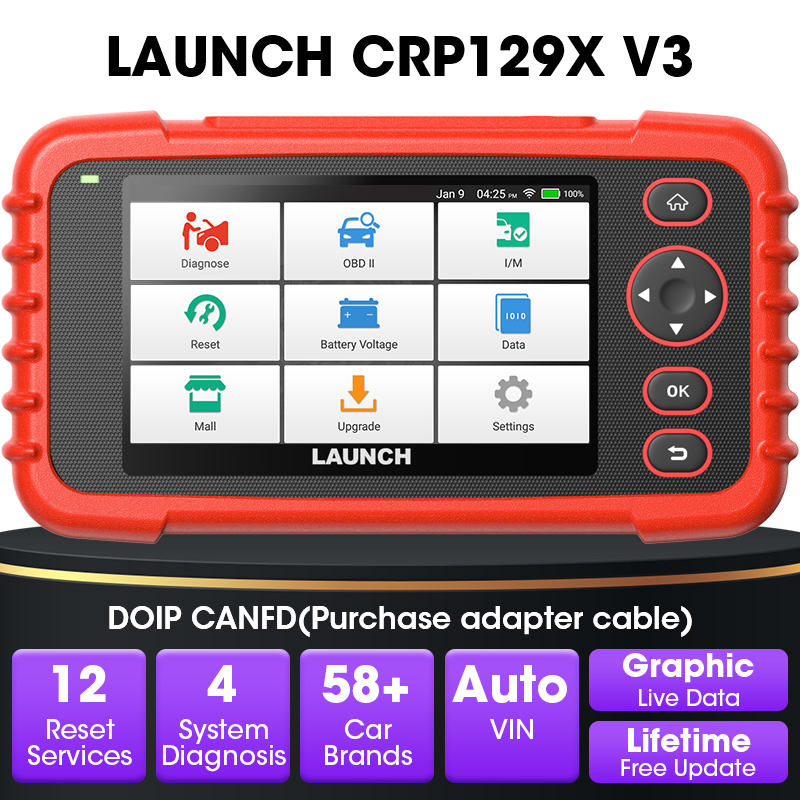 Obd2 Scanner Mileage Correction - LAUNCH CRP129X V3 64G, outil de