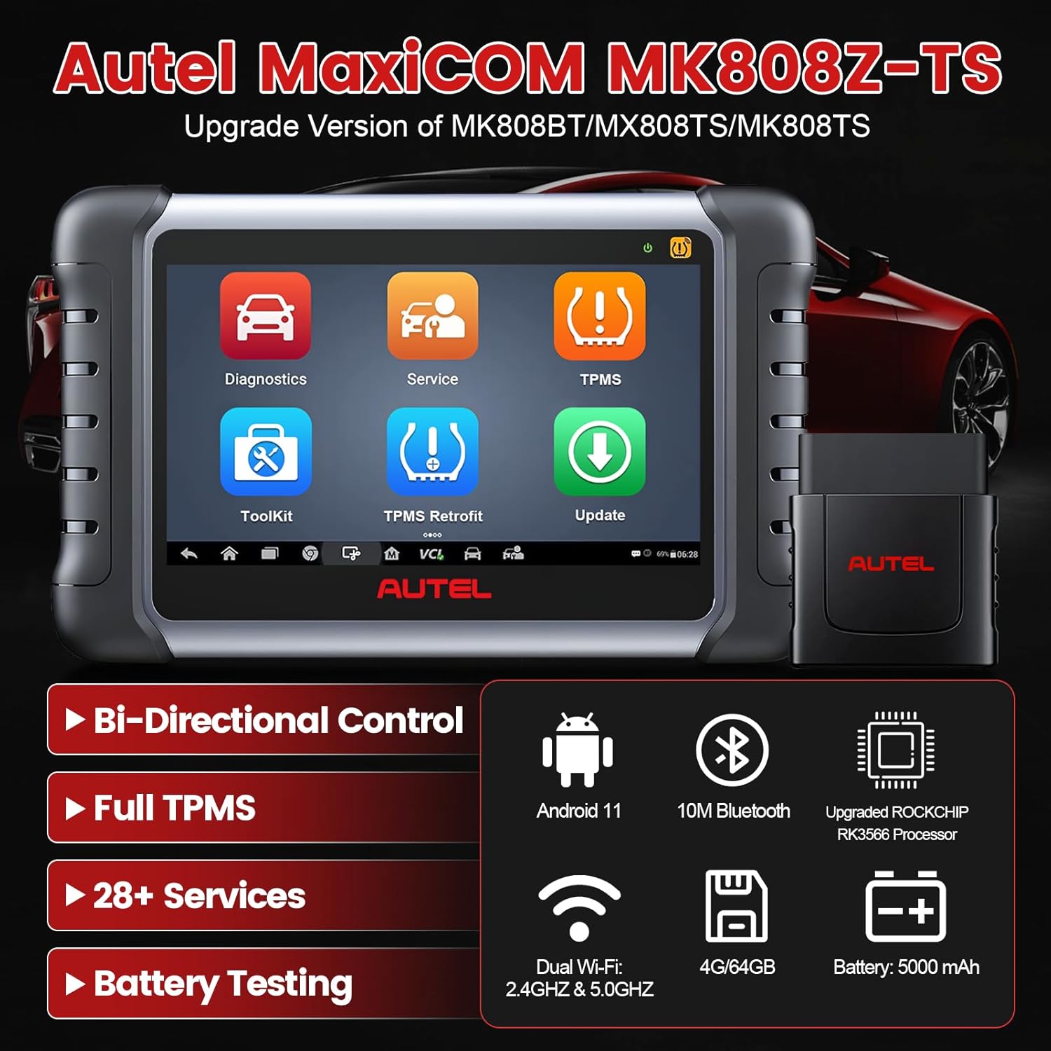 Autel MaxiCOM MK808Z-TS Scanne - Autel Maxicom Mk808 avis et prix