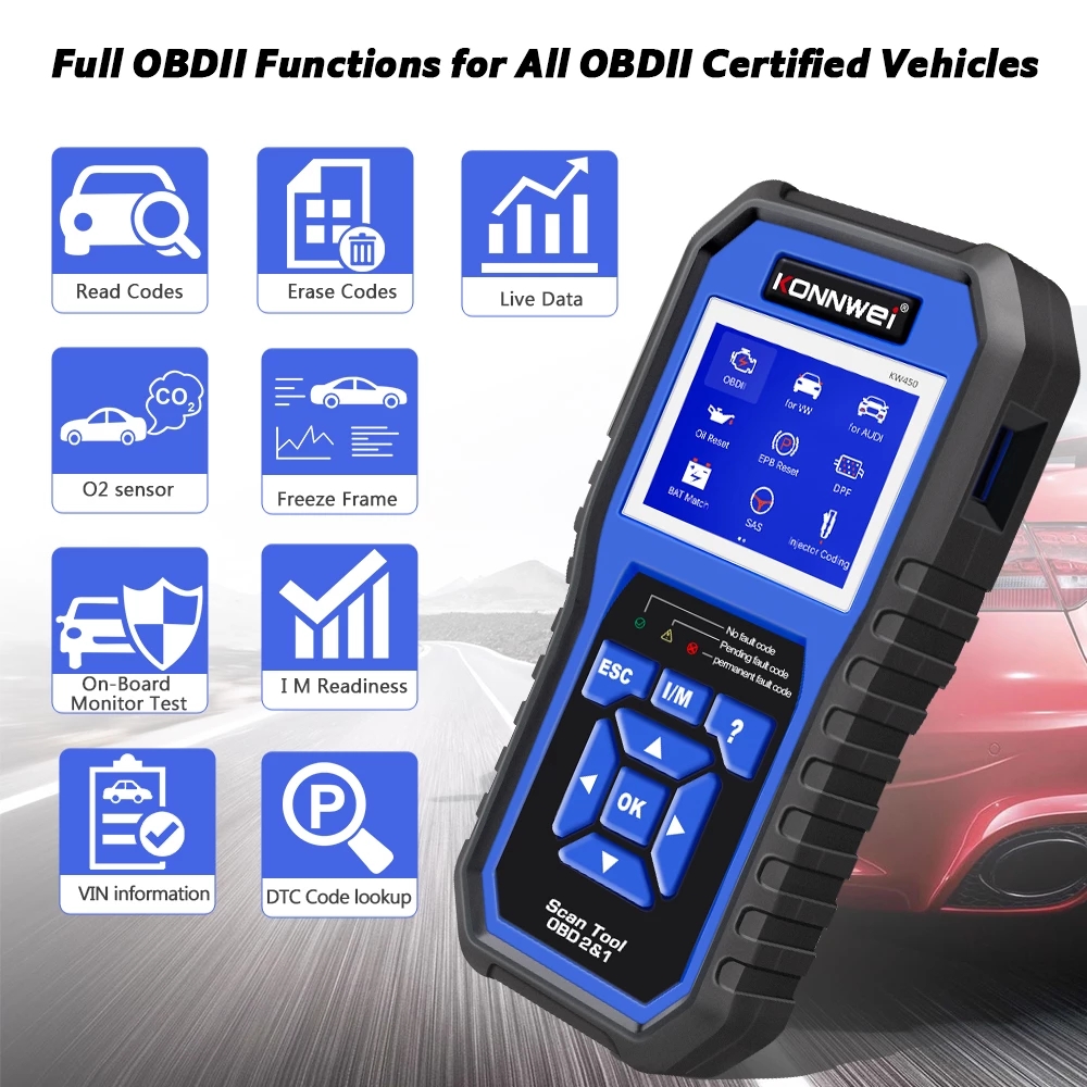 Outil de diagnostic OBD2 multi - Obd2 Scanner Abs Srs Airbag Reset avis et prix
