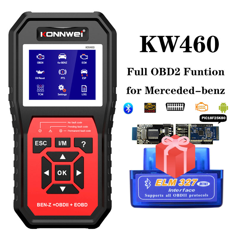 Lecteur OBD2 KONNWEI KW460 pou - Obd2 Scanner Abs Srs Airbag Reset avis et prix