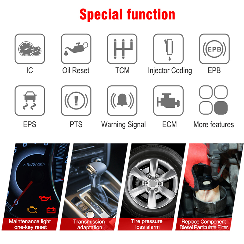 Lecteur OBD2 KONNWEI KW460 pou - Obd2 Scanner Abs Srs Airbag Reset avis et prix