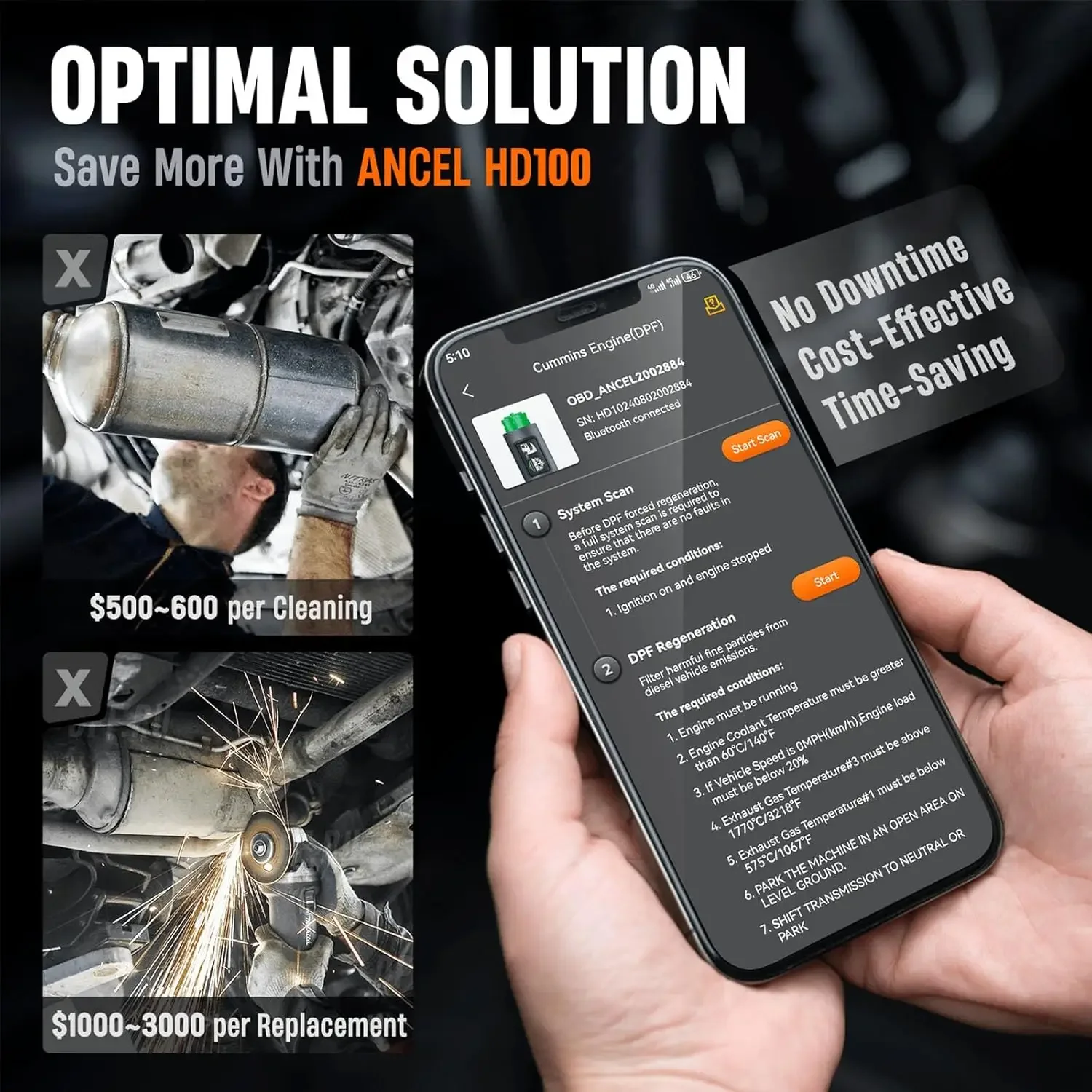 Outil de diagnostic diesel com - Obd2 Scanner Heavy Duty Truck avis et prix