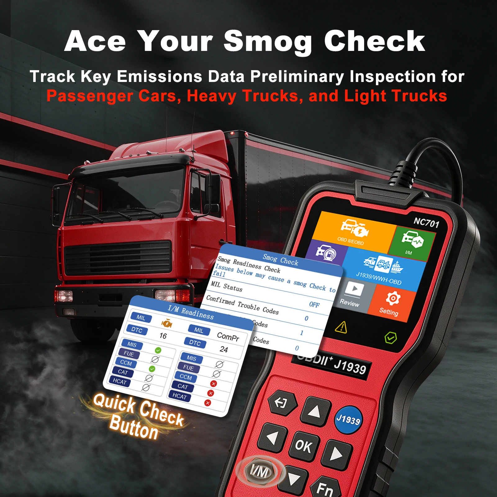 Outil de diagnostic HUMZOR NC7 - Obd2 Scanner Heavy Duty Truck avis et prix