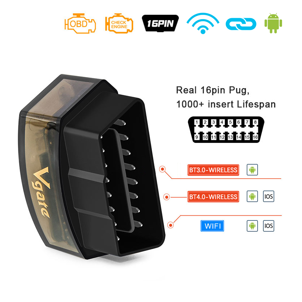 Vgate ELM327 v2.3 ICar Pro OBD - Obd2 Scanner Bluetooth Android avis et prix