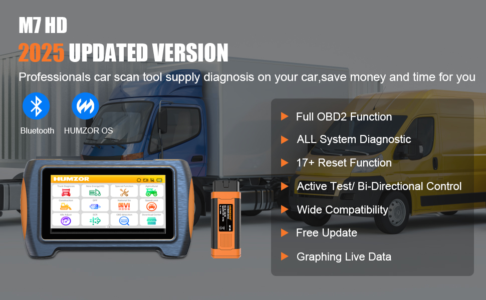 Humzor NexzDAS M7 HD Scanner d - Obd2 Scanner Heavy Duty Truck avis et prix