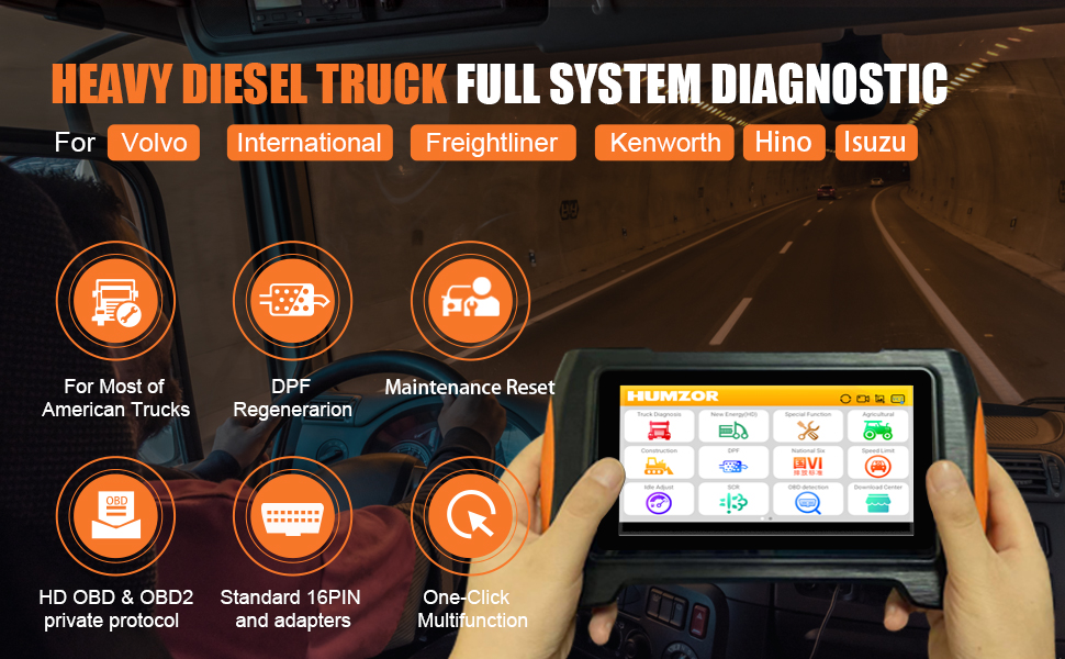 Humzor NexzDAS M7 HD Scanner d - Obd2 Scanner Heavy Duty Truck avis et prix