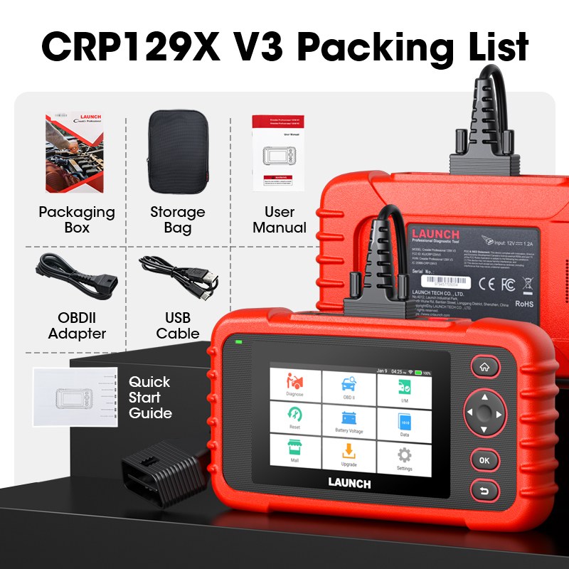 LAUNCH CRP129X V3 64G, outil d - Obd2 Scanner Mileage Correction avis et prix