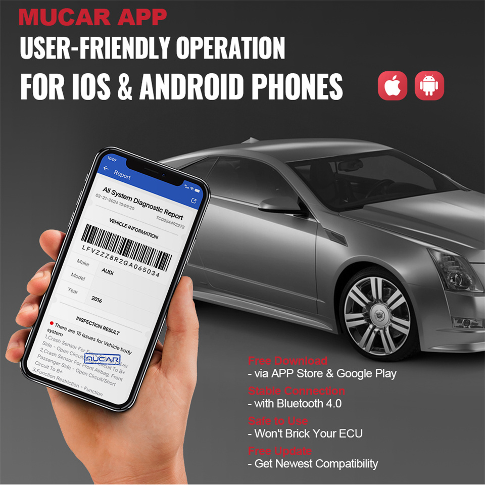 MUCAR BT200 PRO, outil de diag - Obd2 Scanner Bluetooth Android avis et prix