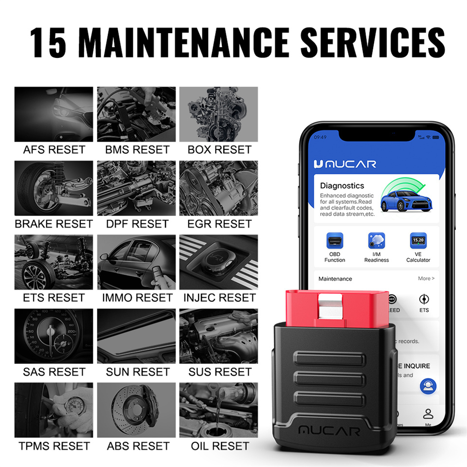 MUCAR BT200 PRO, outil de diag - Obd2 Scanner Bluetooth Android avis et prix