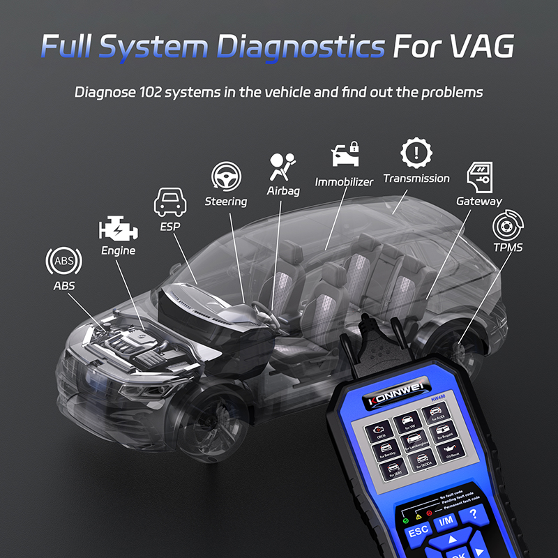 Outil de diagnostic OBD2 KONNW - Obd2 Scanner Abs Srs Airbag Reset avis et prix