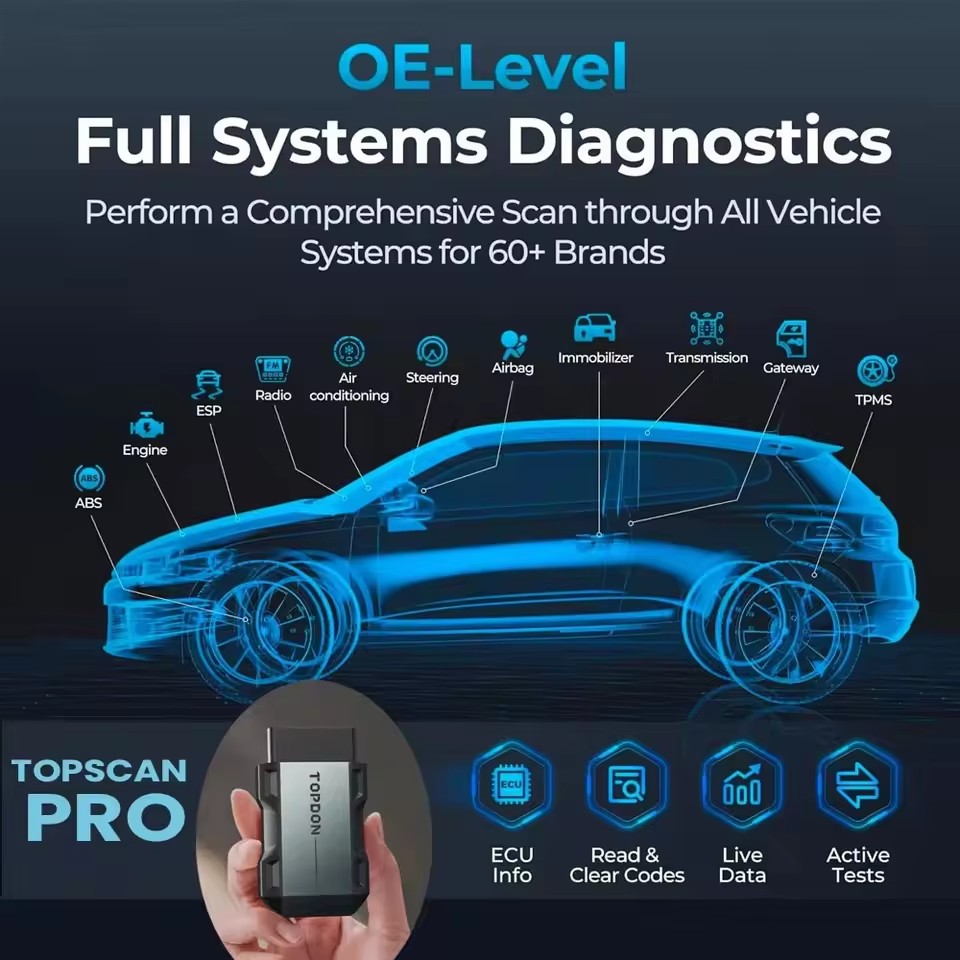 TOPDON Topscan Pro Lecteur de  - Obd2 Scanner Bluetooth Android avis et prix