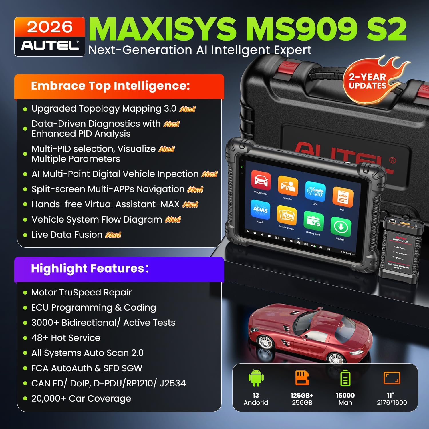 Autel MaxiSys MS909 S2 Scanner - Autel Maxisys Ultra avis et prix
