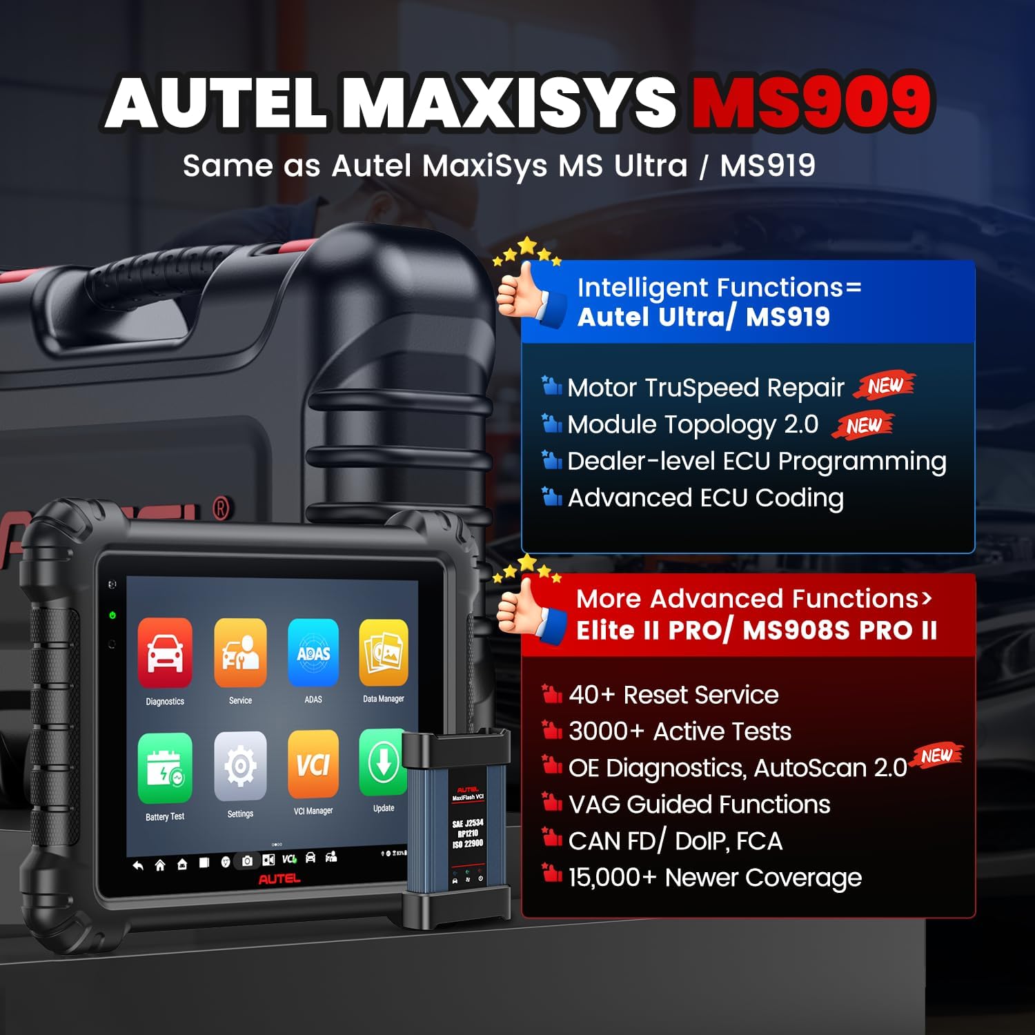 Autel MaxiSYS MS909 Scanner de - Autel Maxisys Ultra avis et prix